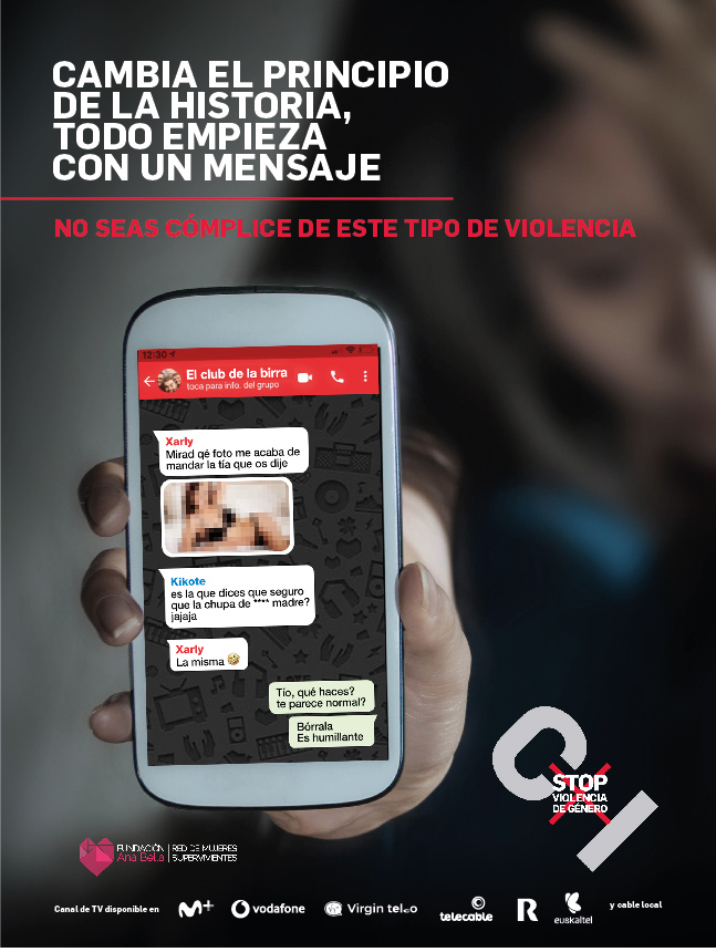 El canal de televisión Crimen + Investigación aborda el machismo en los grupos de Whatsapp en su nueva campaña contra la violencia de género