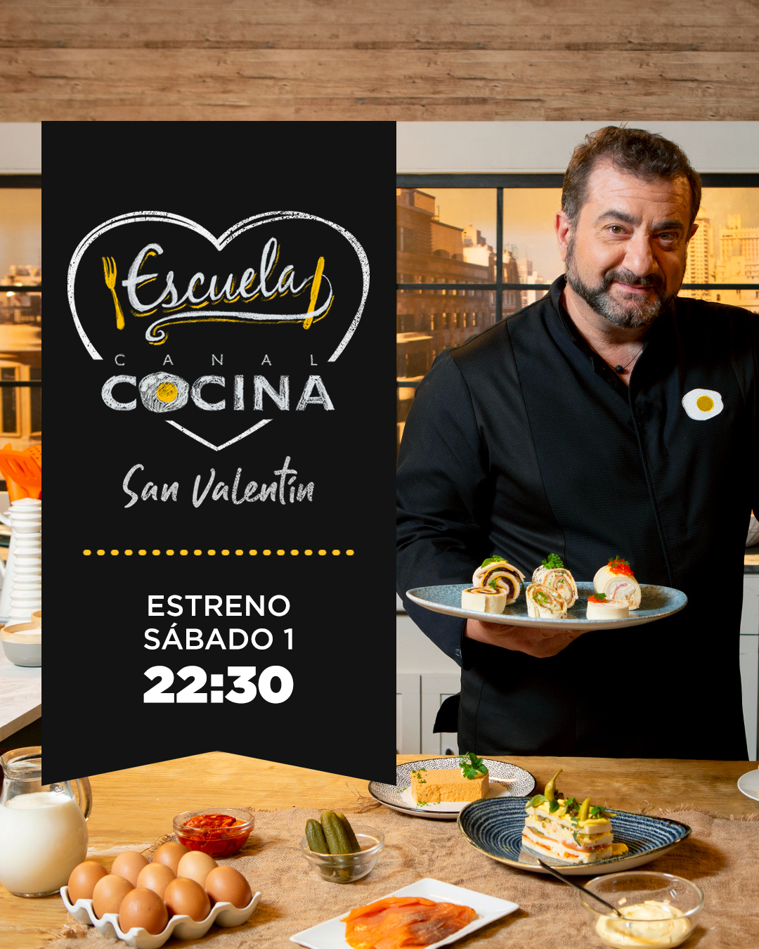 Sergio Fernández muestra en Canal Cocina un menú especial para celebrar el día de los enamorados