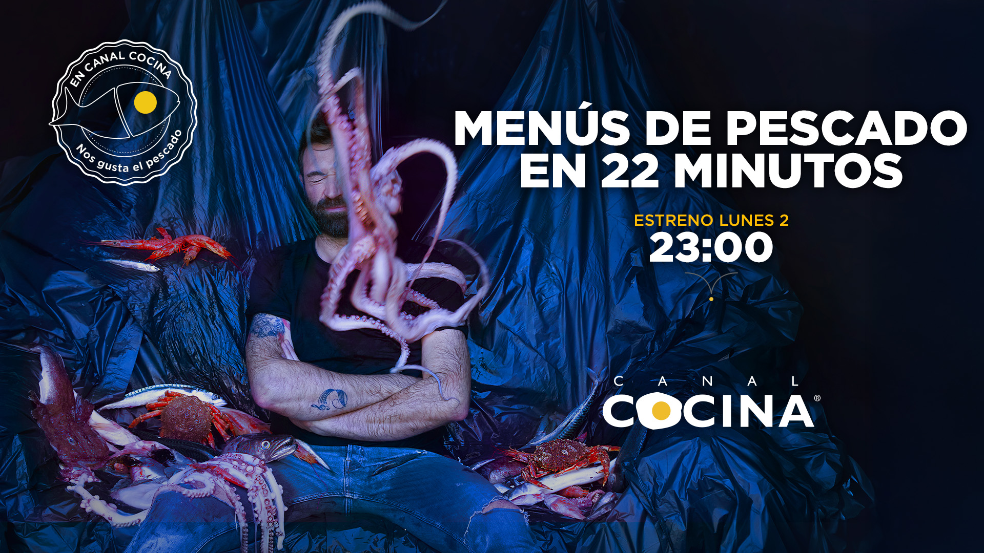 Canal Cocina estrena ‘Menús de pescado en 22 minutos’, el nuevo reto exprés de Julius Bienert