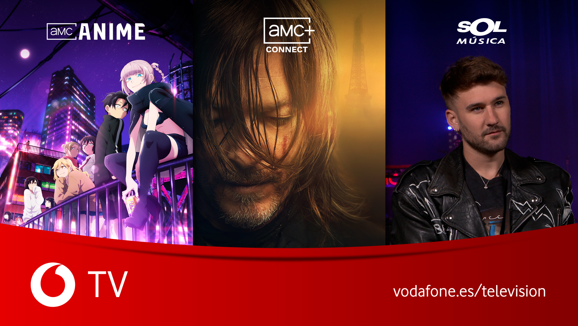 AMC Networks lanza los canales lineales  AMC+ Connect y AMC Anime en Vodafone TV
