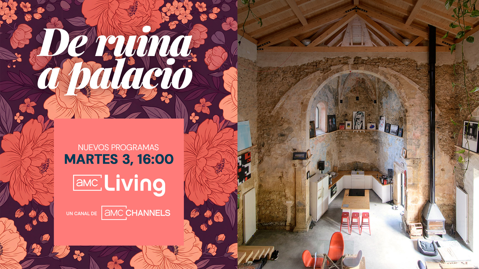 AMC Living estrena nuevos episodios de ‘De ruina a palacio’, producción original que convierte edificios olvidados en joyas arquitectónicas