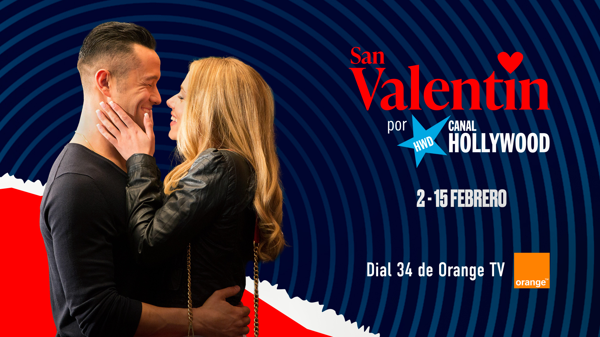 Febrero llega cargado de amor y romanticismo a Orange TV con el canal pop-up exclusivo “San Valentín por Canal Hollywood”